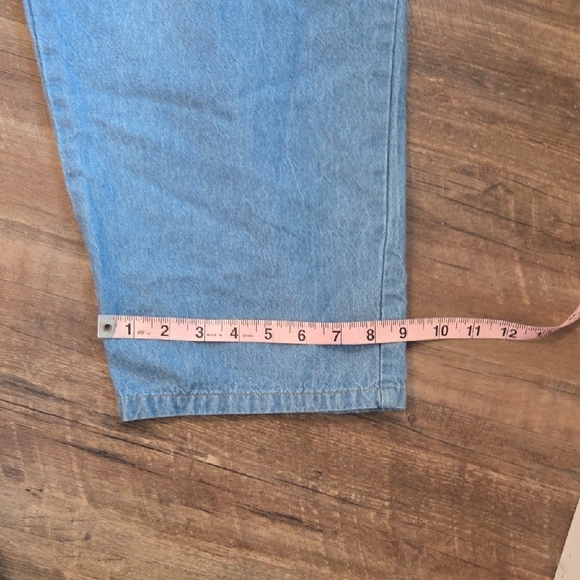 AJS DENIMWEAR 100% Cotton Denim Jumpsuit Relaxed Fit Elastic Waist Straight Leg - Picture 9 of 12